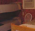 inside the cabins, a shot of the beds